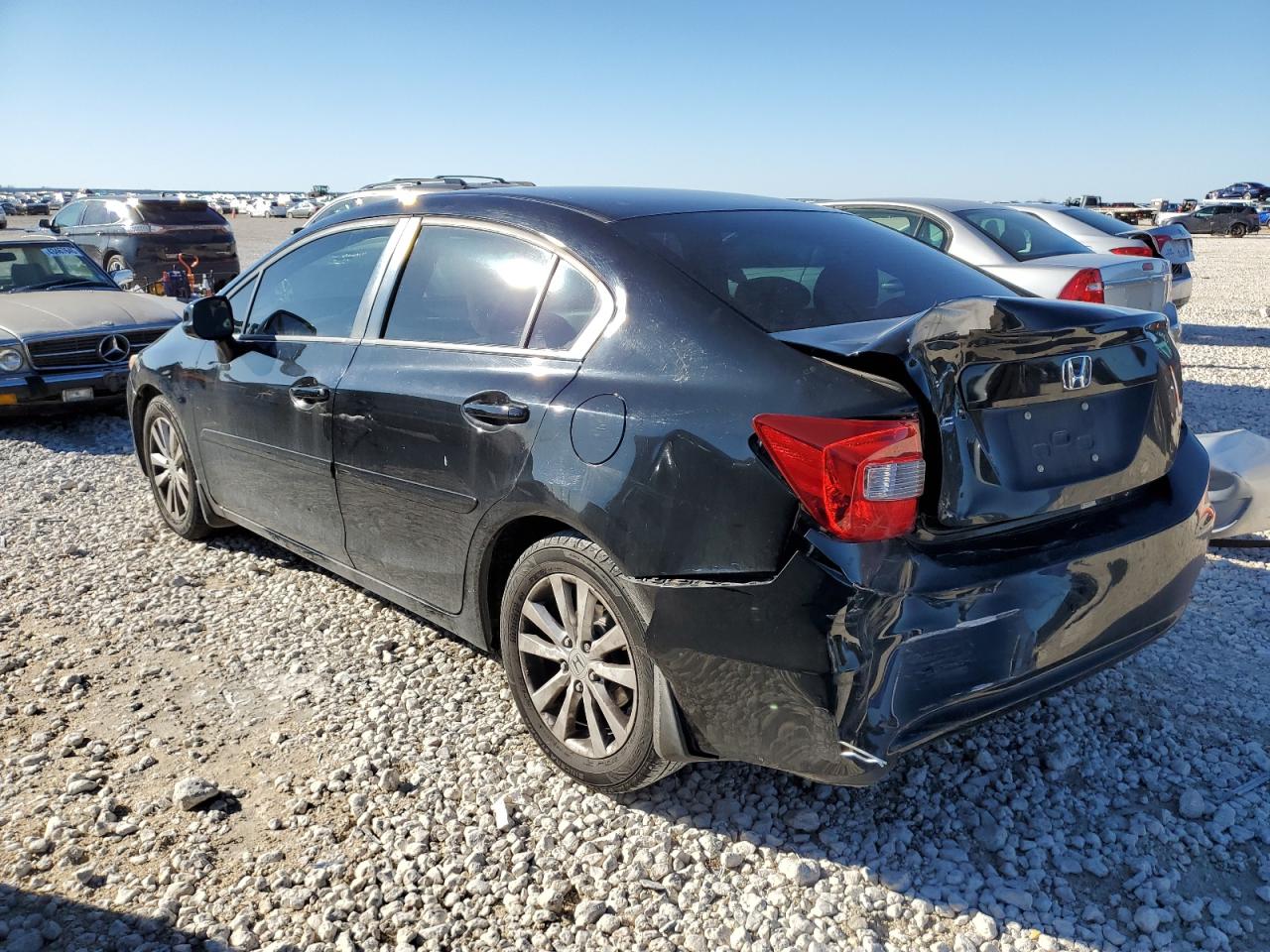 2012 Honda Civic VIN 19XFB2F86CE387923 Copart auction photo, rear end damage thumbnail 2