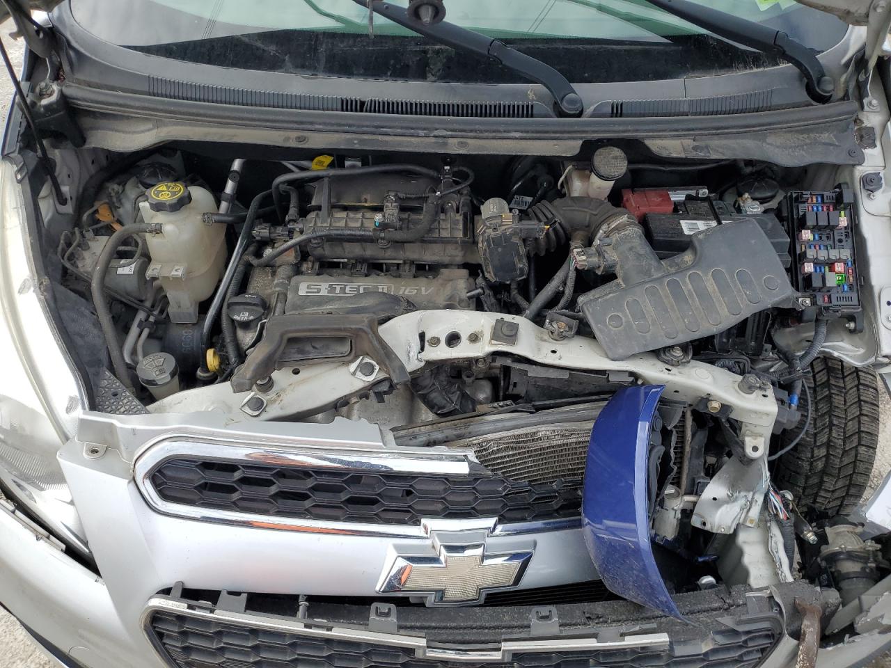2015 Chevrolet Spark VIN KL8CF6S90FC792807 Copart auction photo, front end damage thumbnail 13