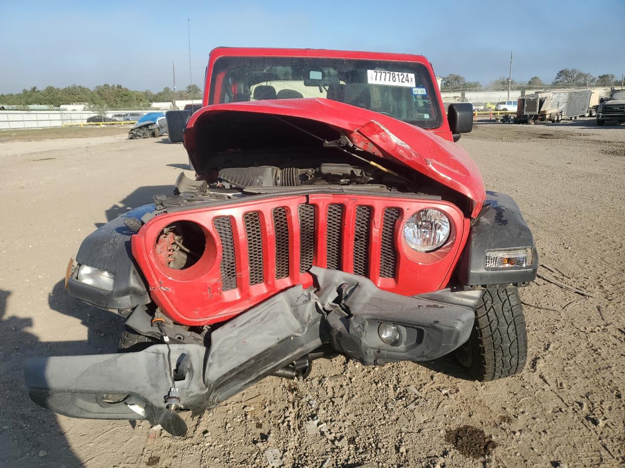 2018 Jeep Wrangler VIN 1C4HJXDG4JW273859 Copart auction photo, front end / side damage thumbnail 5