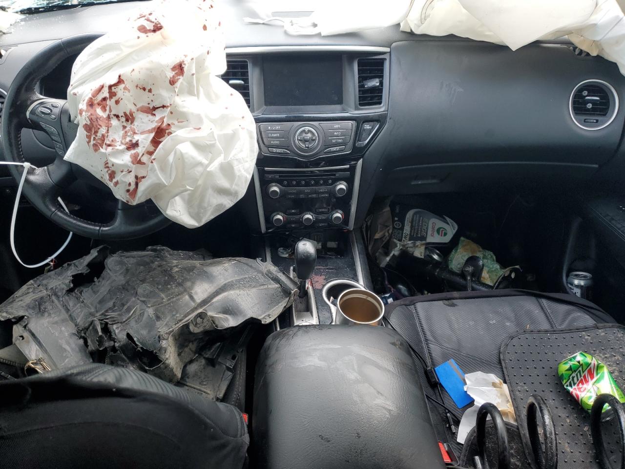 2018 Nissan Pathfinder VIN 5N1DR2MM5JC640636 Copart auction photo, front end / all over damage thumbnail 8