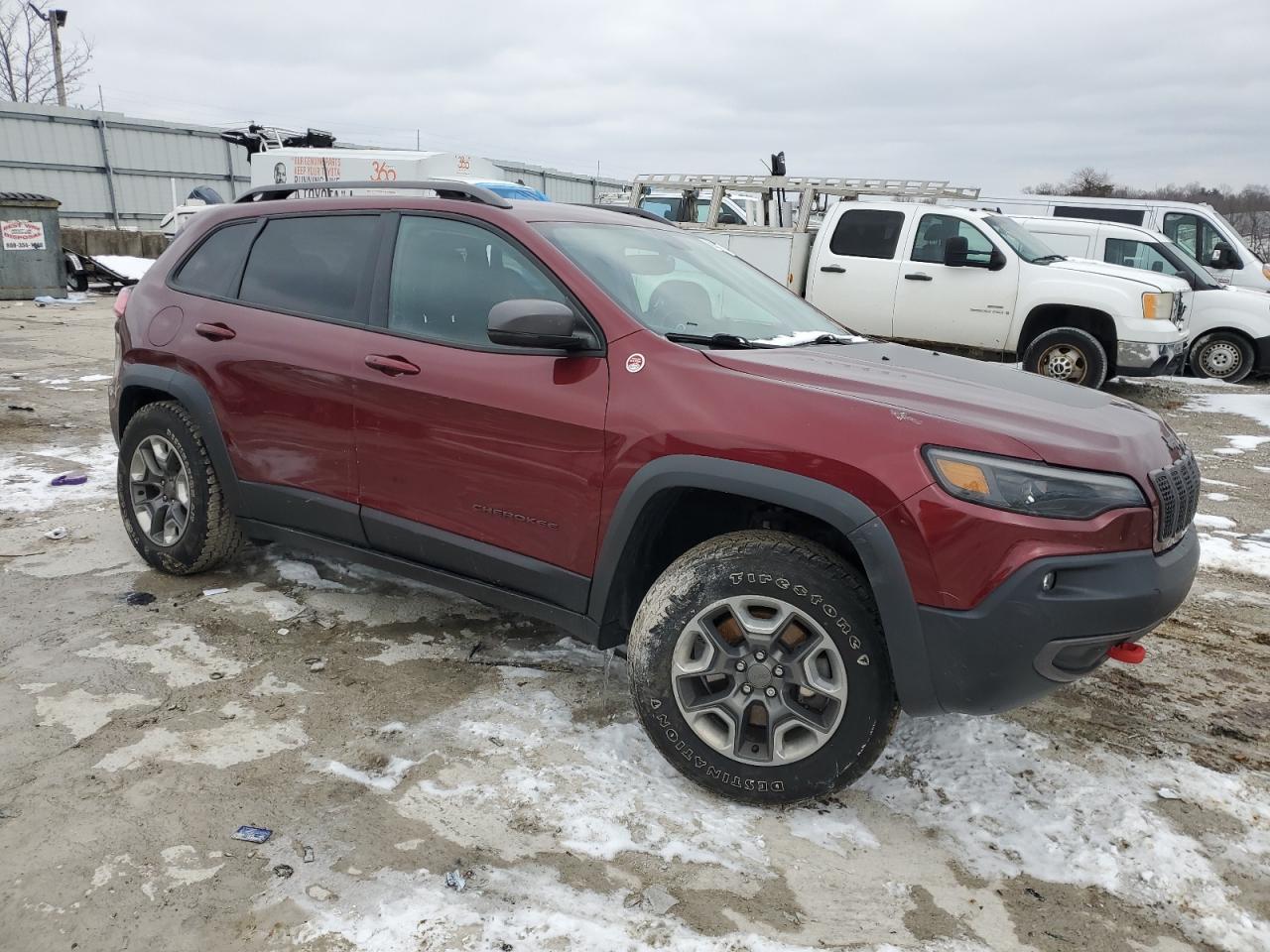 2019 Jeep Cherokee VIN 1C4PJMBX6KD311666 Copart auction photo, rear end / side damage thumbnail 4