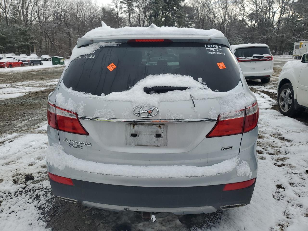 2015 Hyundai Santa Fe VIN KM8SMDHF1FU098286 Copart auction photo, side damage thumbnail 6