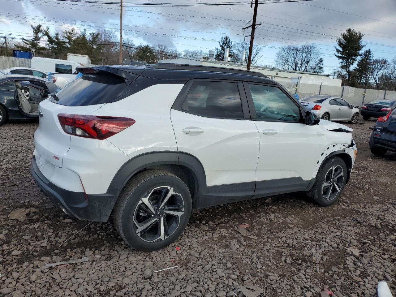 2023 Chevrolet TrailBlazer VIN KL79MUSL4PB139263 Copart auction photo, front end / side damage thumbnail 3