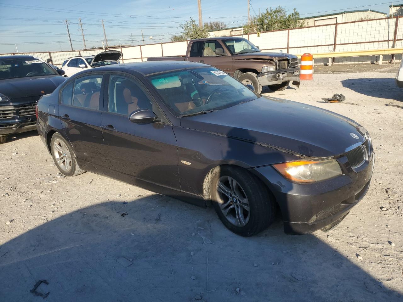 2008 BMW 3er VIN WBAVA37528NL54488 Copart auction photo, side / undercarriage damage thumbnail 4