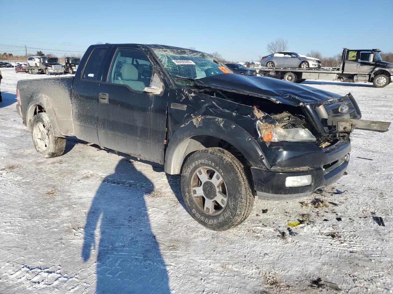 2004 Ford F-150 VIN 1FTRX14W84NC12922 Copart auction photo, rollover damage thumbnail 4