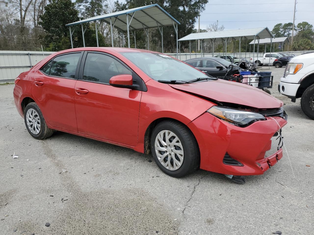 2019 Toyota Corolla VIN 2T1BURHEXKC180646 Copart auction photo, front end / side damage thumbnail 4