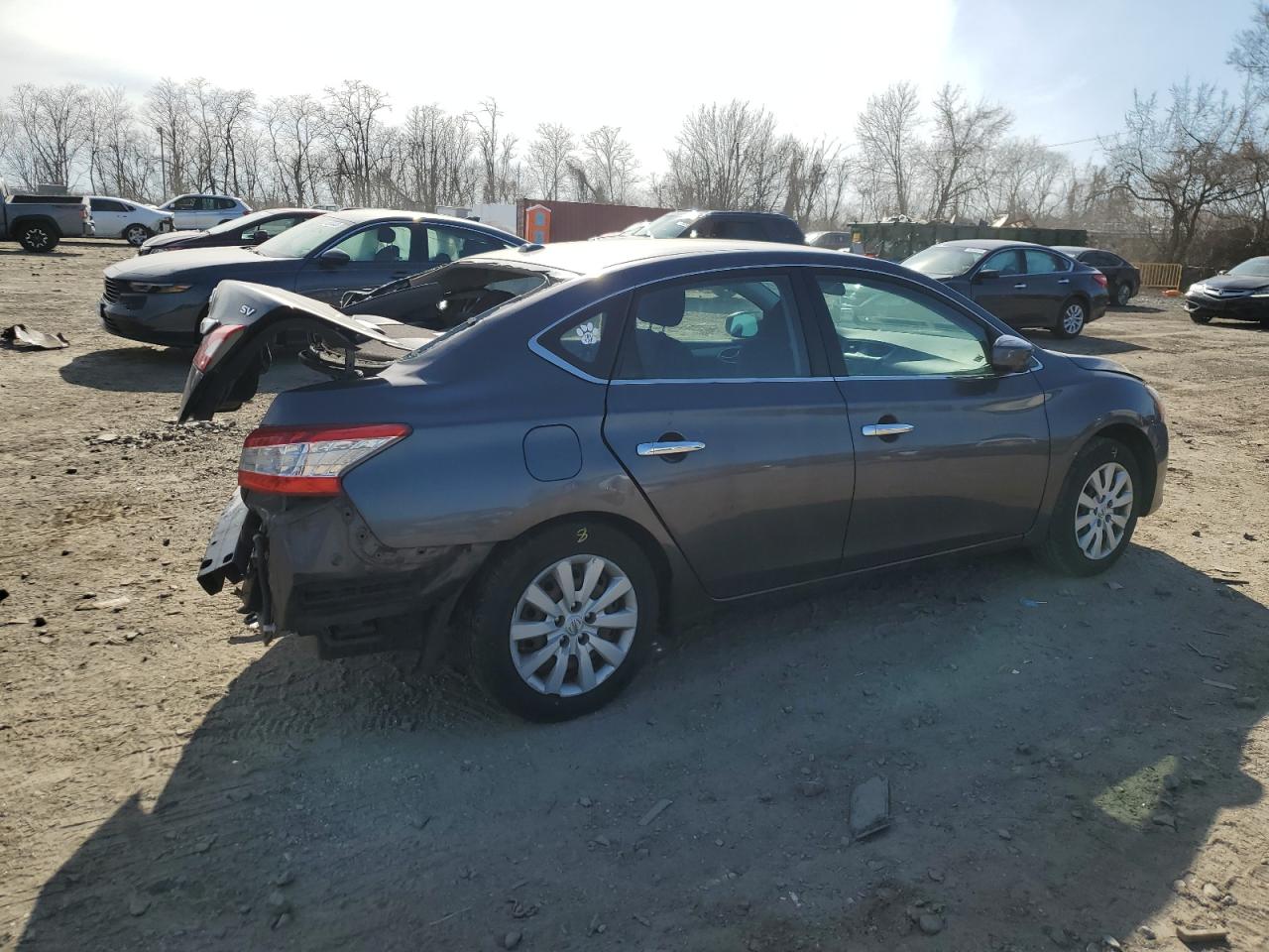 2015 Nissan Sentra VIN 3N1AB7AP4FY212971 Copart auction photo, rear end damage thumbnail 3