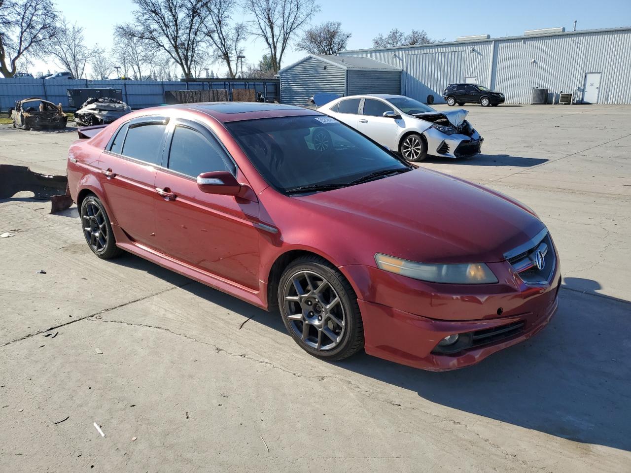 2007 Acura TL VIN 19UUA76667A001310 Copart auction photo, rear end / front end damage thumbnail 4