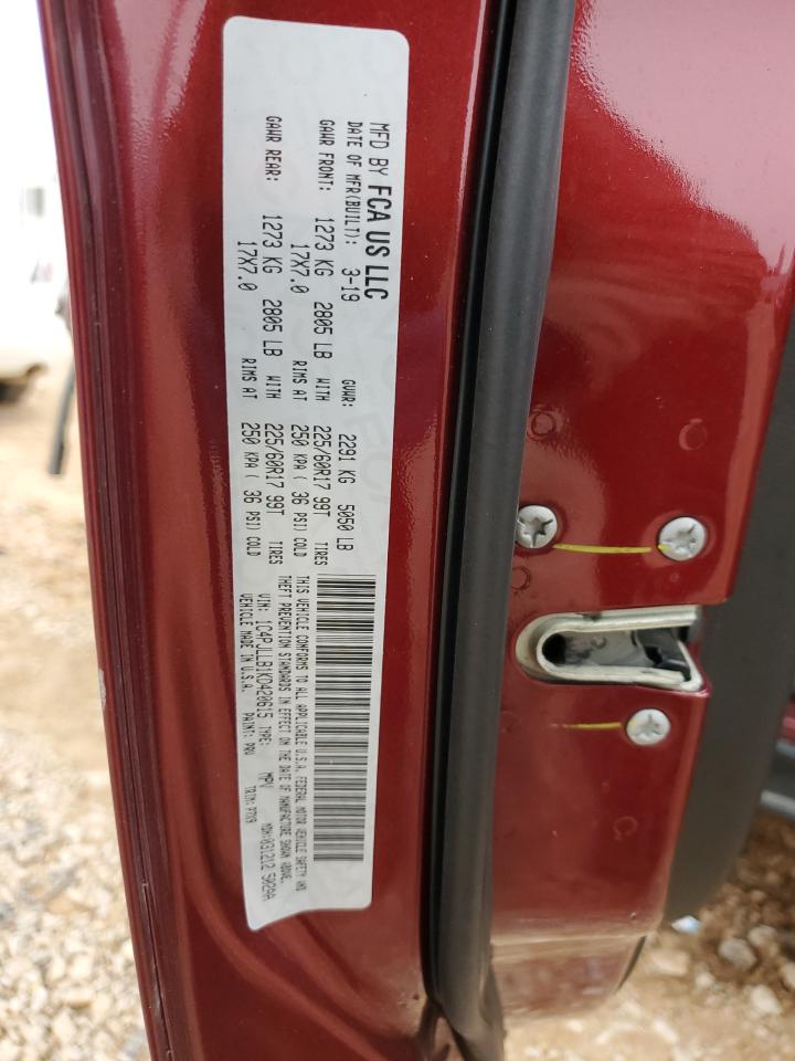 2019 Jeep Grand Cherokee VIN 1C4PJLLB1KD420615 Copart auction photo, front end / minor dent/scratches damage thumbnail 14