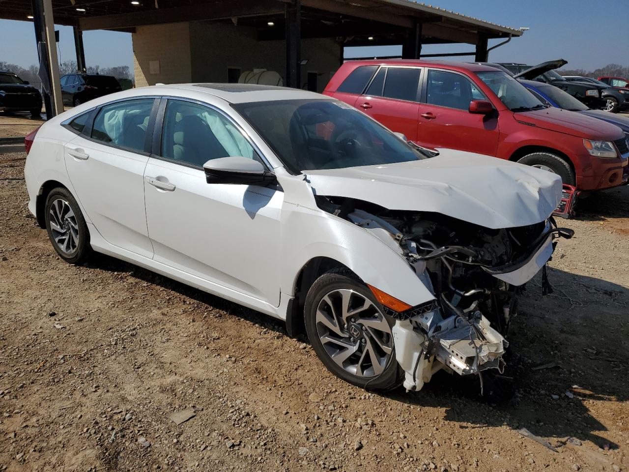 2018 Honda Civic VIN 19XFC2F72JE017604 Copart auction photo, front end damage thumbnail 4