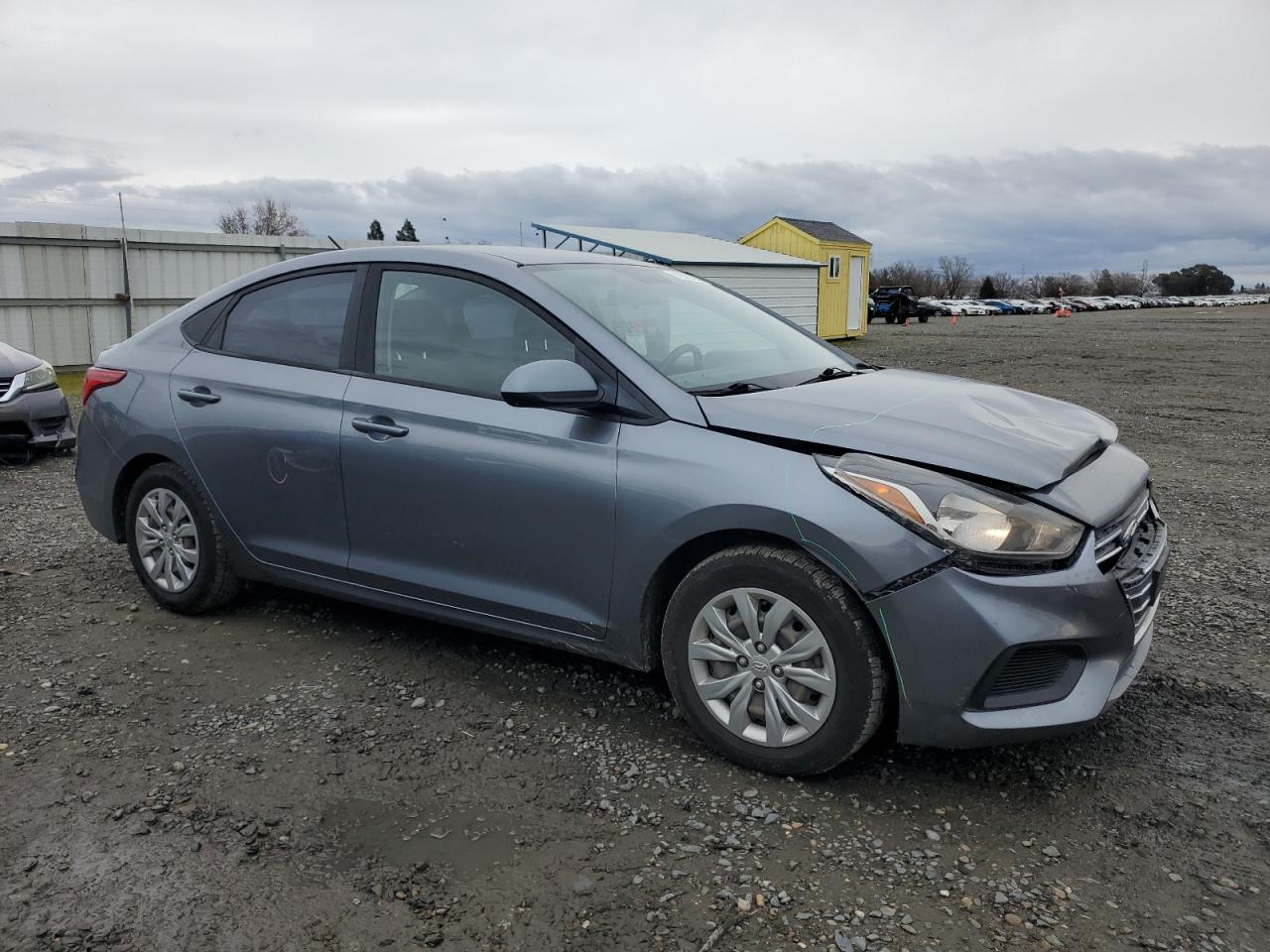 2019 Hyundai Accent VIN 3KPC24A35KE040978 Copart auction photo, front end / rear end damage thumbnail 4