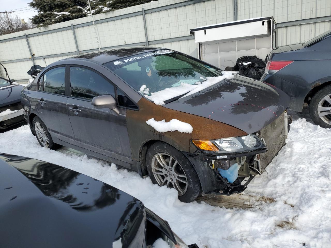 2011 Honda Civic VIN 19XFA1F53BE034105 Copart auction photo, front end / rear end damage thumbnail 4