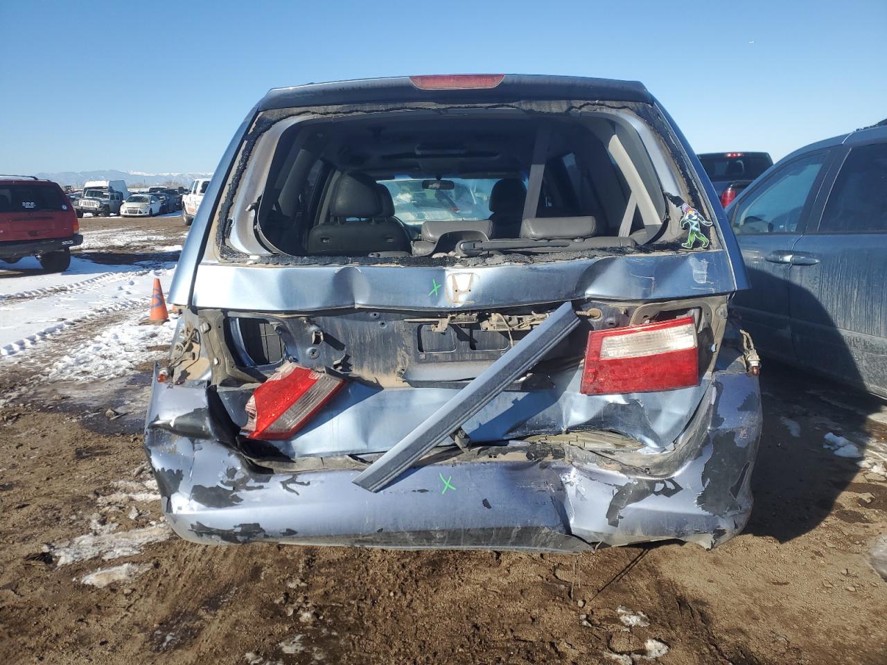 2006 Honda Odyssey VIN 5FNRL387X6B013141 Copart auction photo, rear end damage thumbnail 6