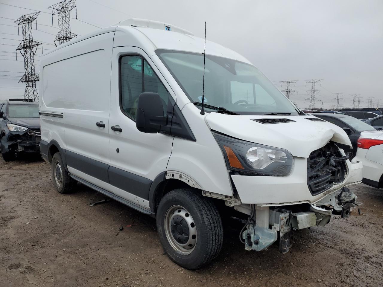 2018 Ford Transit VIN 1FTYR1CM0JKA55163 Copart auction photo, front end / mechanical damage thumbnail 4