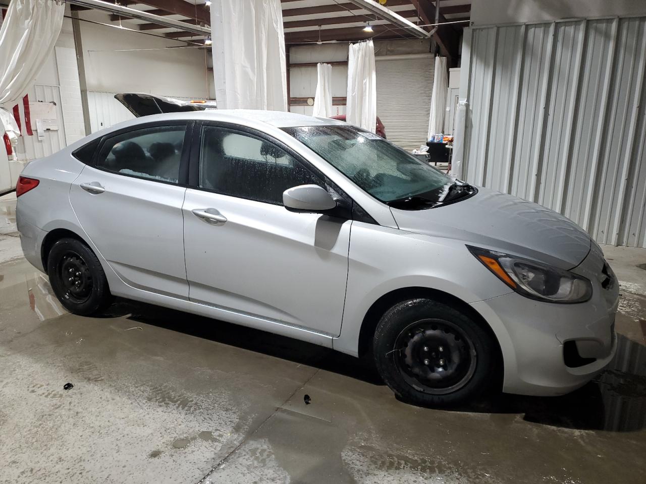 2014 Hyundai Accent VIN KMHCT4AE8EU774482 Copart auction photo, vandalism damage thumbnail 4