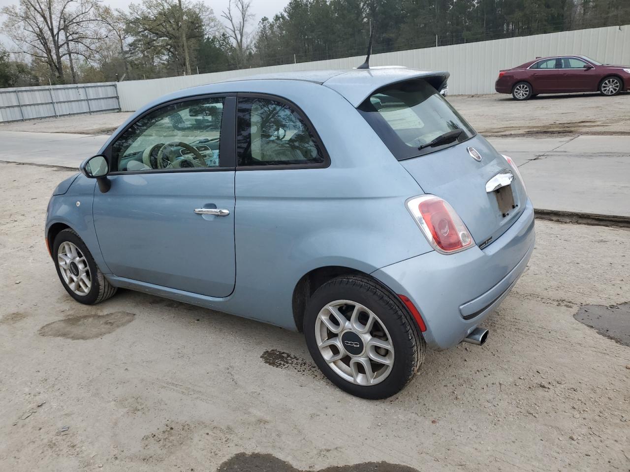 2013 Fiat 500 VIN 3C3CFFAR3DT554951 Copart auction photo, mechanical damage thumbnail 2