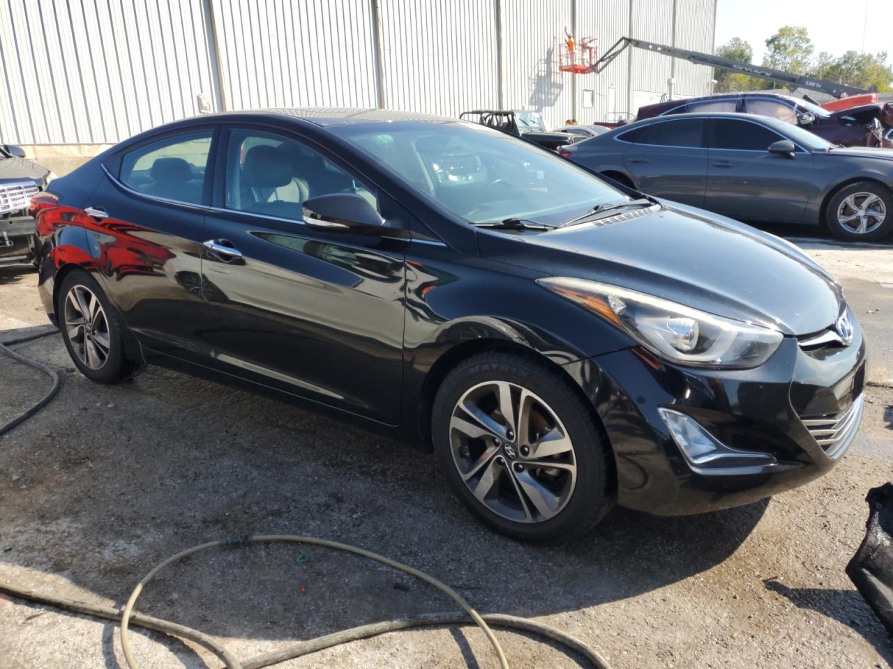 2014 Hyundai Elantra VIN 5NPDH4AE8EH498390 Copart auction photo, side / rear end damage thumbnail 4