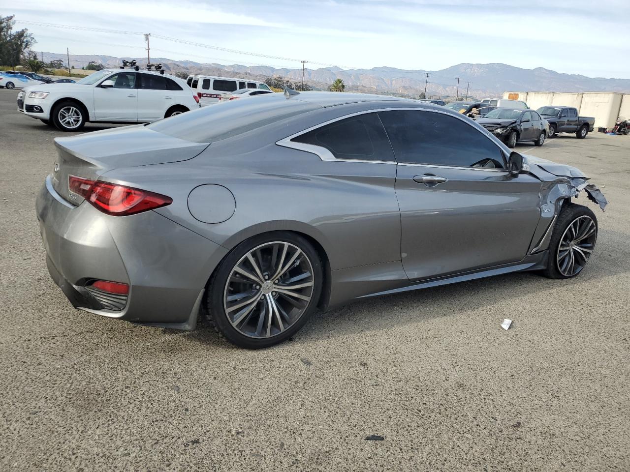 2017 Infiniti Q60 VIN JN1EV7EK0HM362346 Copart auction photo, front end / all over damage thumbnail 3