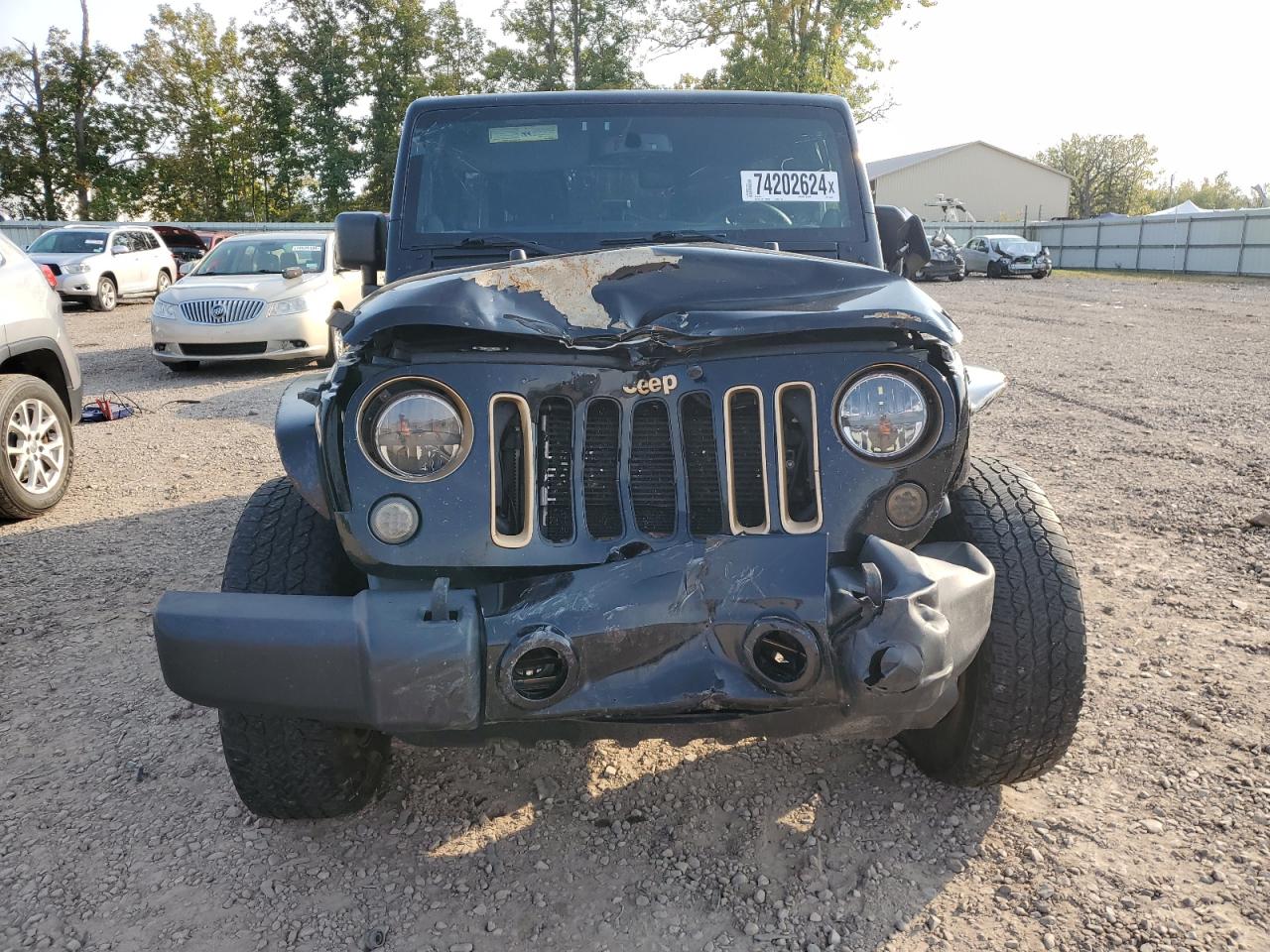 2014 Jeep Wrangler VIN 1C4HJWEG2EL190222 Copart auction photo, front end / side damage thumbnail 5
