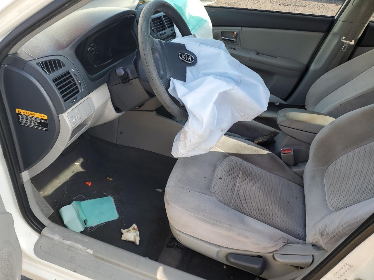 2008 KIA Spectra VIN KNAFE121185505063 Copart auction photo, front end damage thumbnail 7