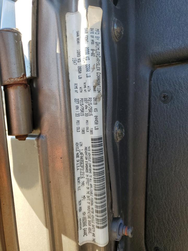 2003 Jeep Wrangler VIN 1J4FA49S63P312316 Copart auction photo, front end / mechanical damage thumbnail 14