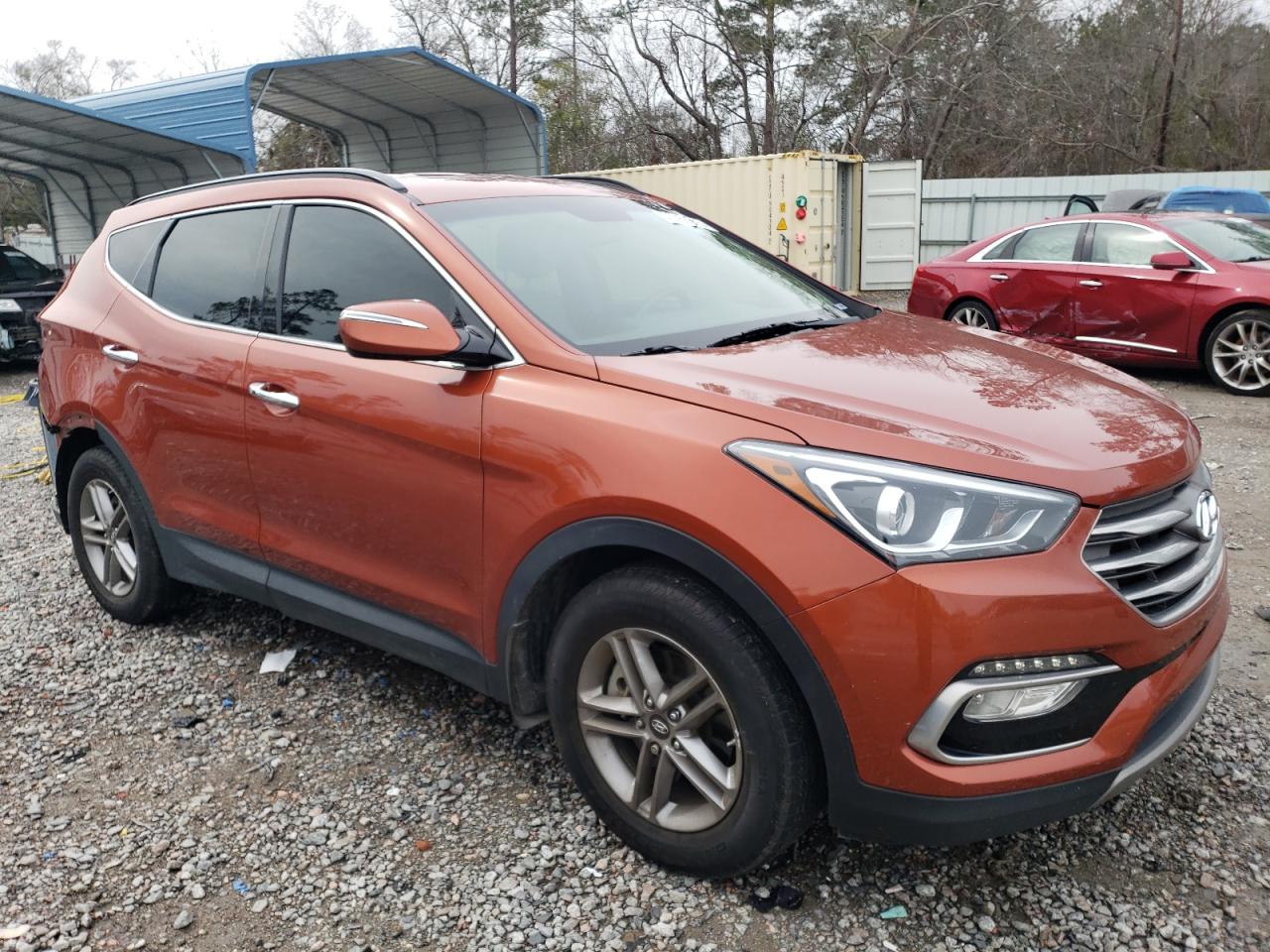 2017 Hyundai Santa Fe VIN 5XYZU3LB2HG460244 Copart auction photo, rear end damage thumbnail 4