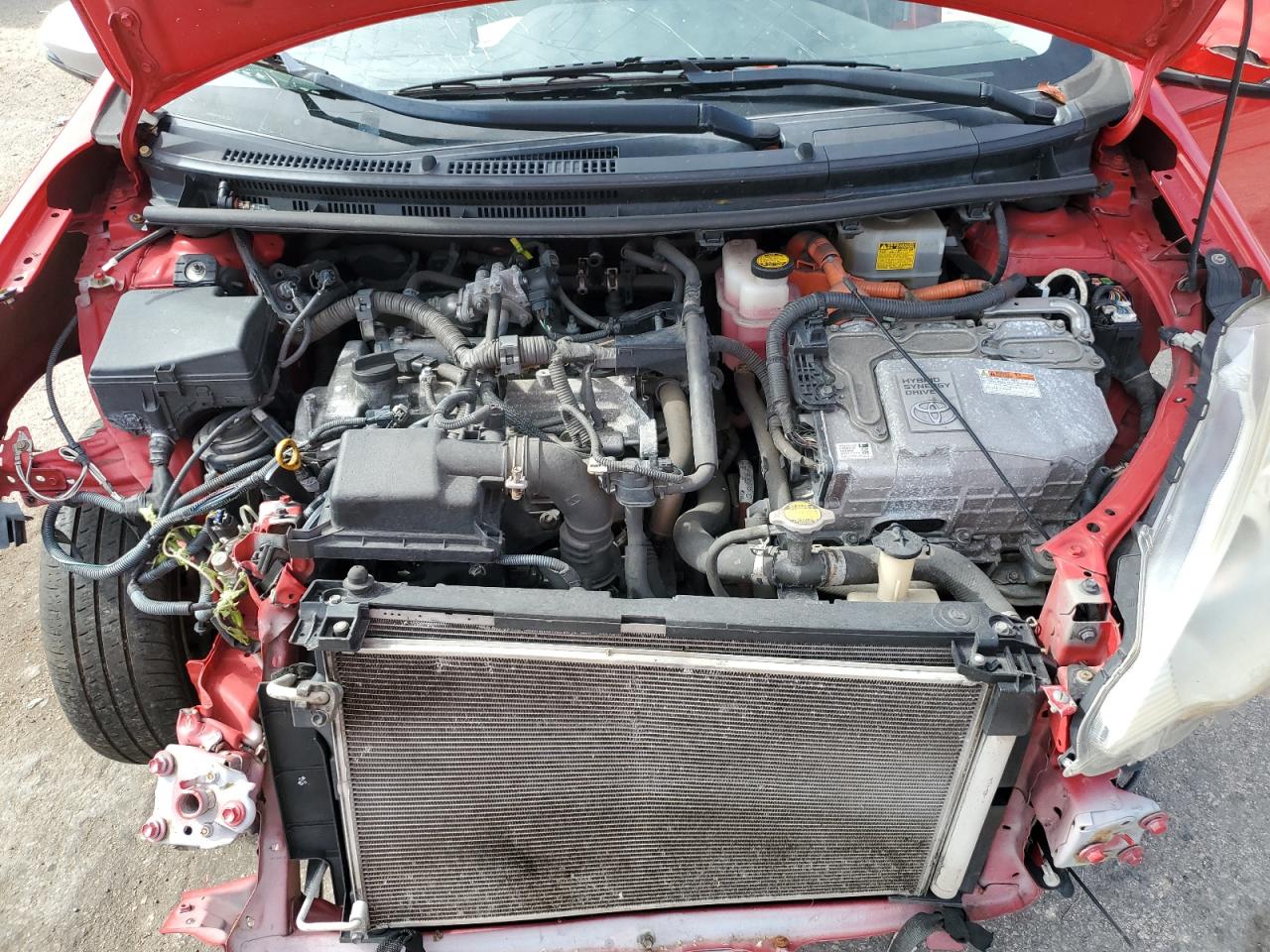 2012 Toyota Prius VIN JTDKDTB3XC1013696 Copart auction photo, front end / rear end damage thumbnail 11