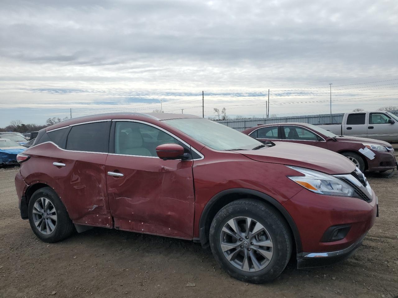 2017 Nissan Murano VIN 5N1AZ2MH2HN198015 Copart auction photo, side / rear end damage thumbnail 4
