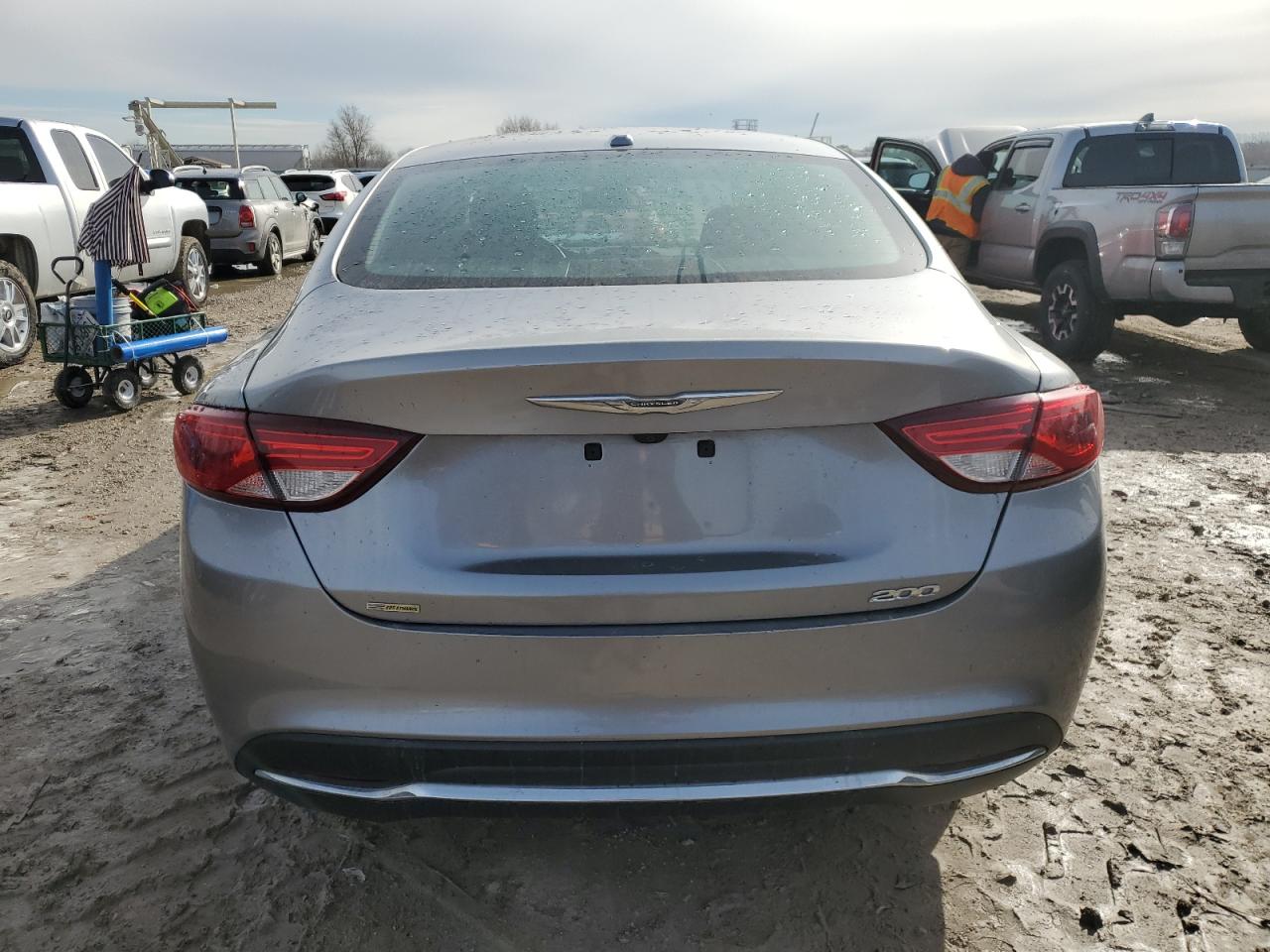 2015 Chrysler 200 VIN 1C3CCCAB5FN594199 Copart auction photo, side damage thumbnail 6