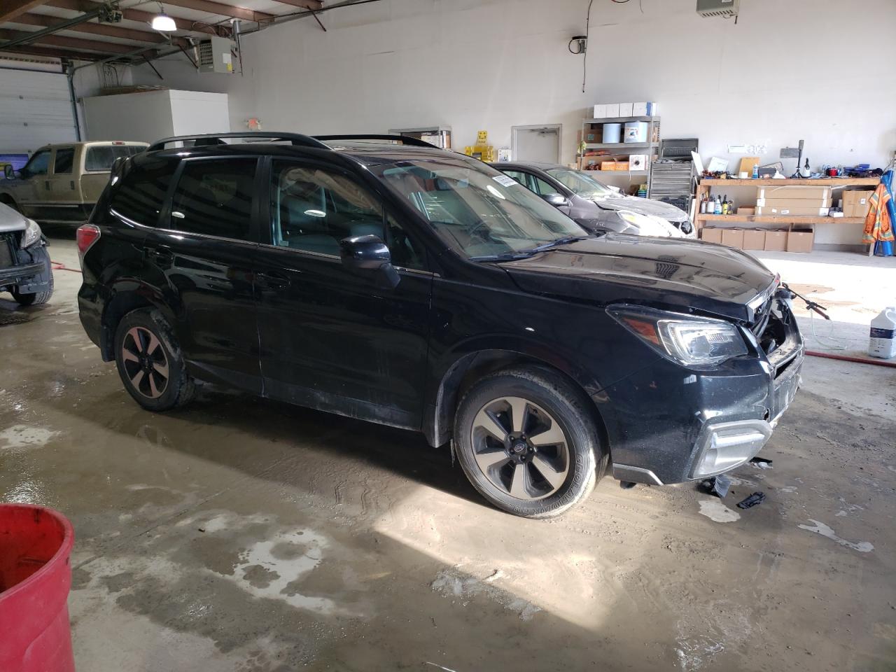 2018 Subaru Forester VIN JF2SJARC3JH540214 Copart auction photo, front end / side damage thumbnail 4