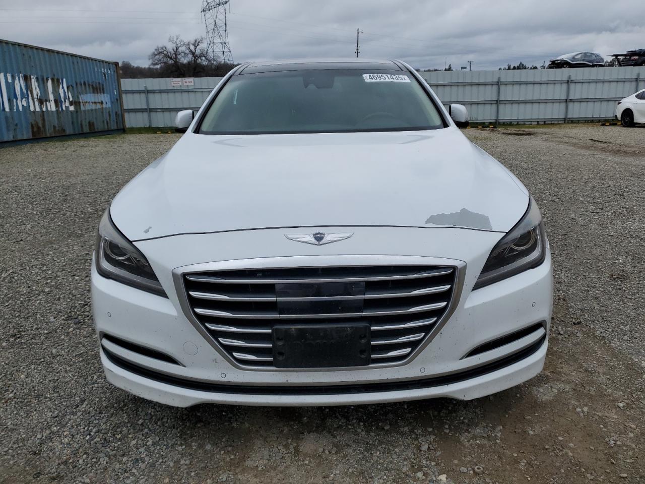 2015 Hyundai Genesis VIN KMHGN4JE4FU083950 Copart auction photo, side damage thumbnail 5