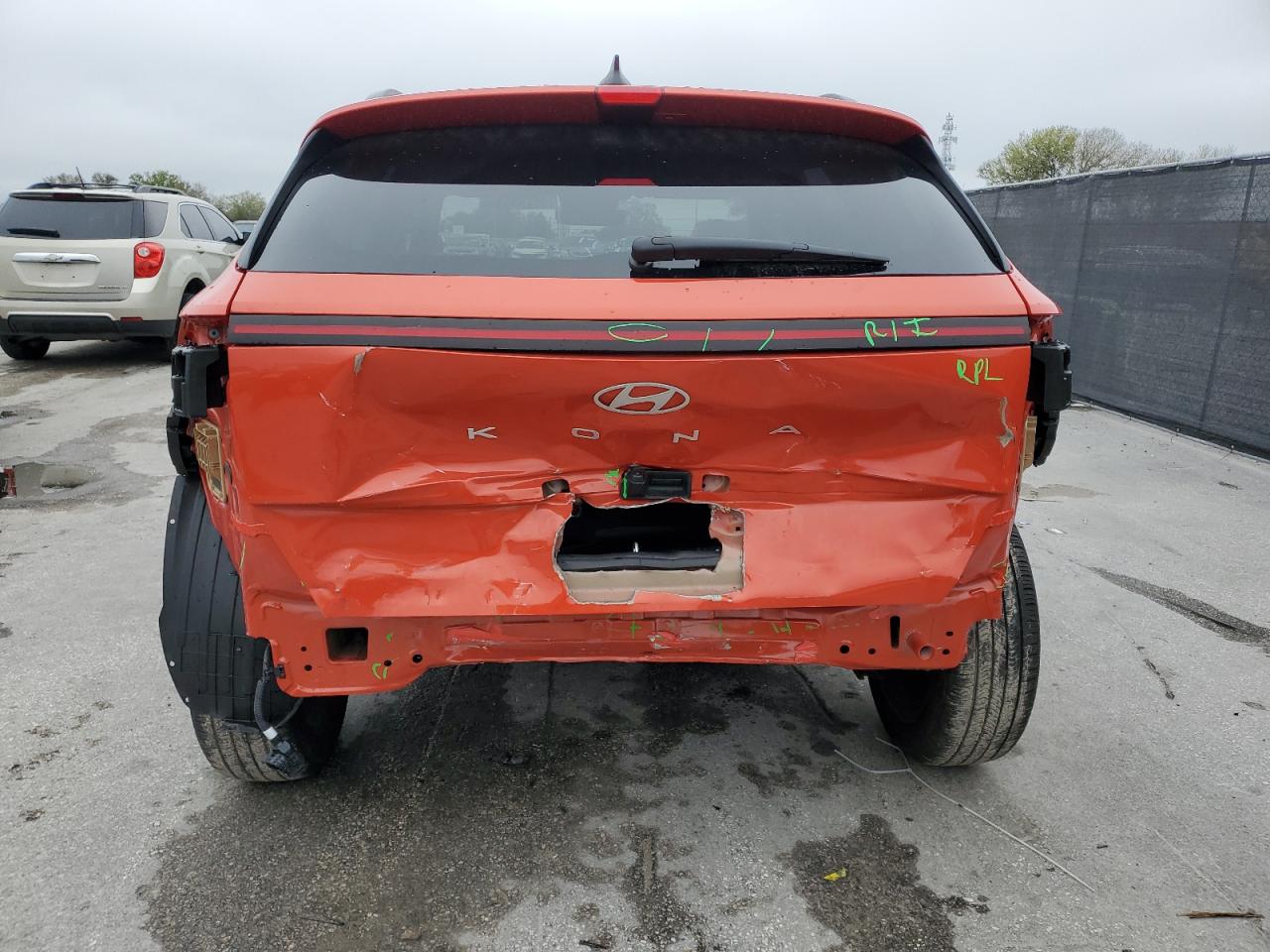 2024 Hyundai Kona VIN KM8HC3AB1RU041749 Copart auction photo, rear end damage thumbnail 6