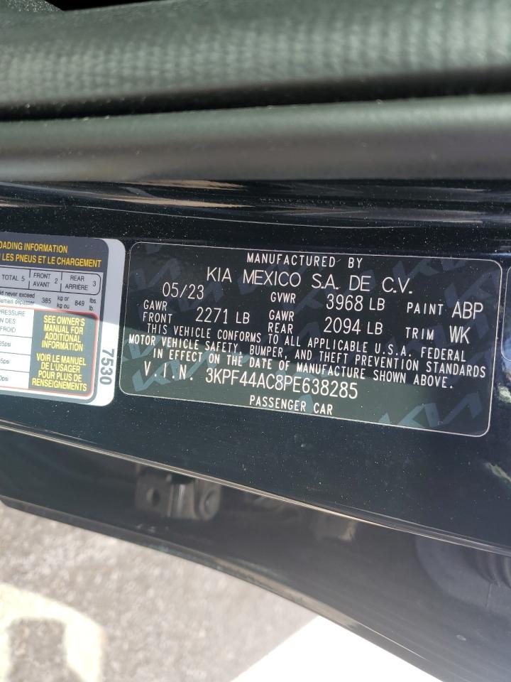 2023 KIA Forte VIN 3KPF44AC8PE638285 Copart auction photo, top/roof damage thumbnail 12
