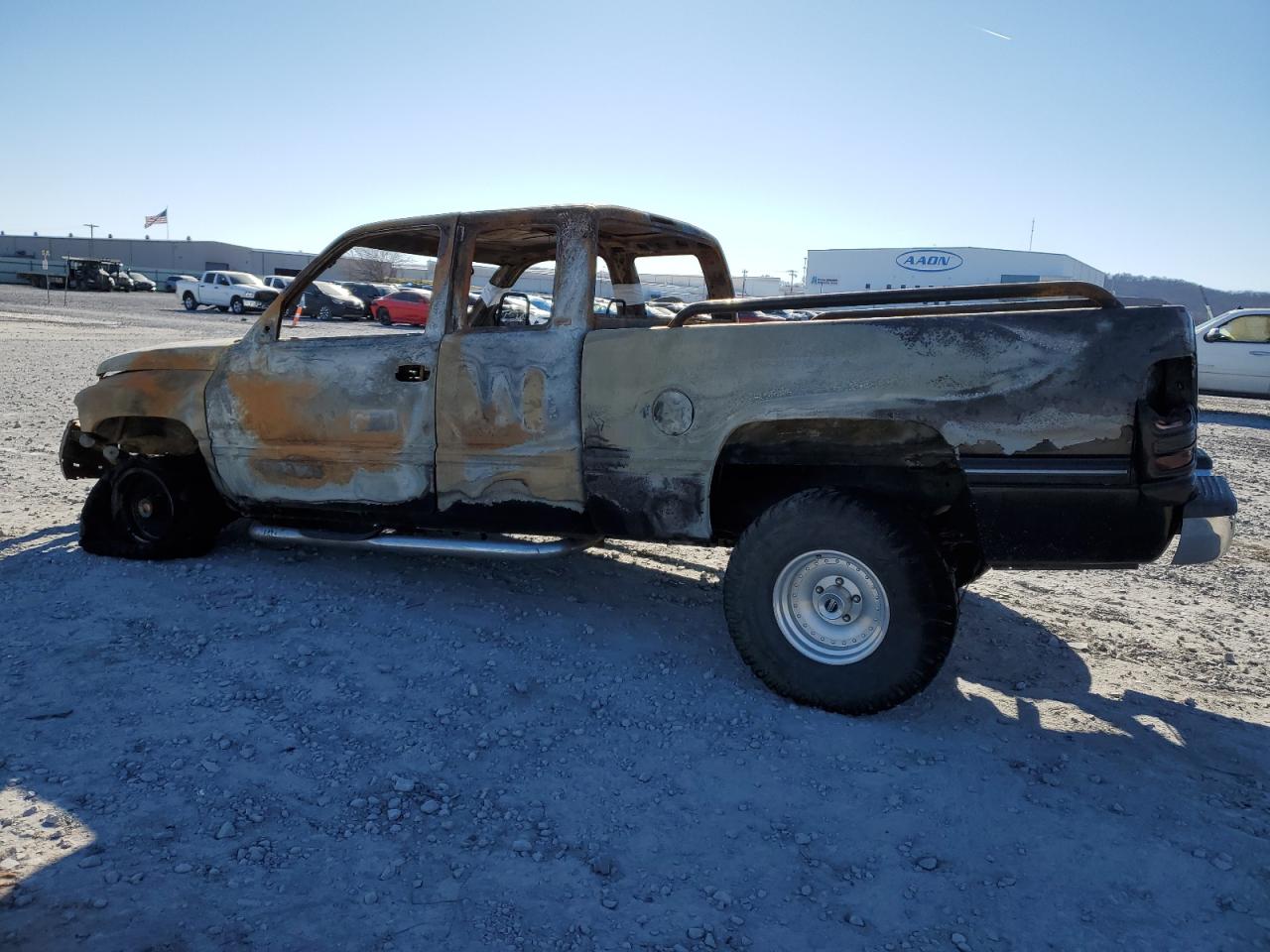 1997 Dodge RAM VIN 3B7HF13Z2VG808936 Copart auction photo, burn damage thumbnail 2