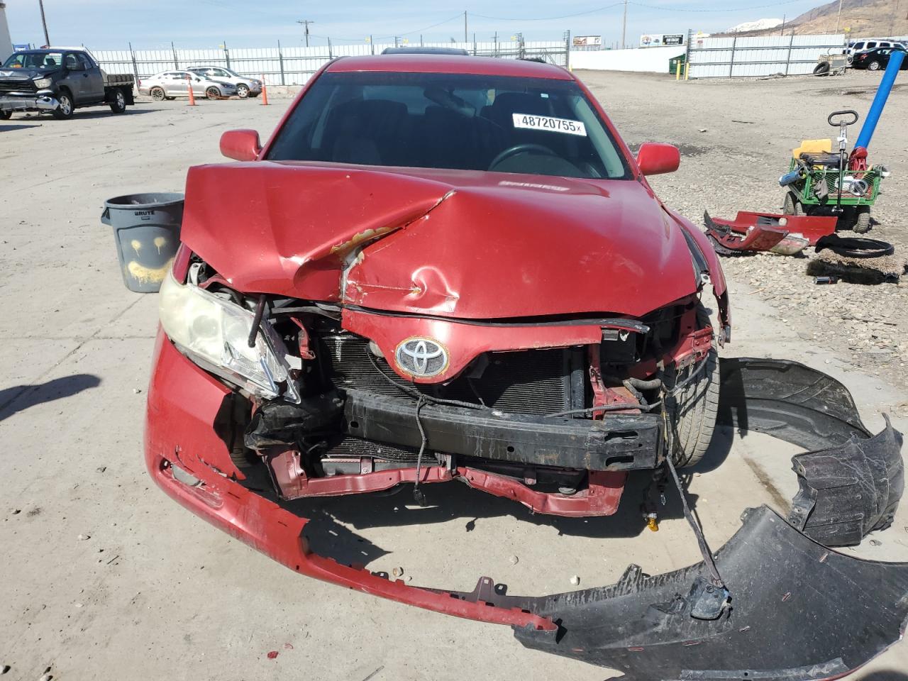 2008 Toyota Camry VIN 4T1BE46KX8U236813 Copart auction photo, front end / all over damage thumbnail 5