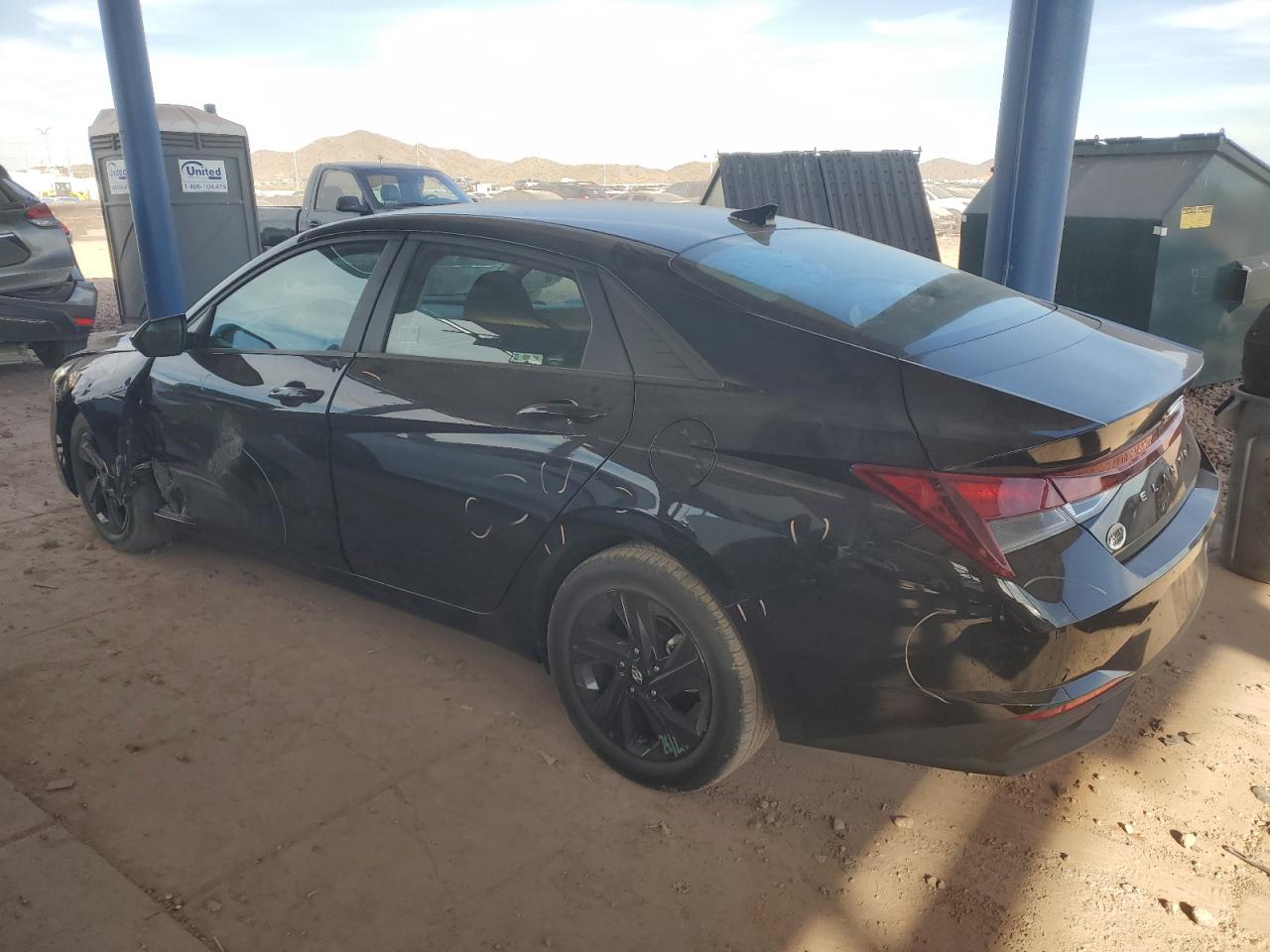 2022 Hyundai Elantra VIN 5NPLM4AG2NH064927 Copart auction photo, side damage thumbnail 2