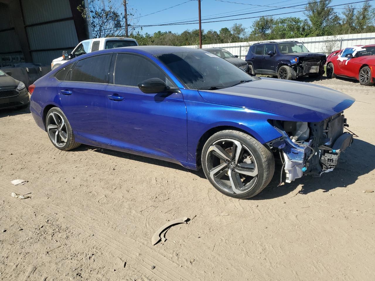 2021 Honda Accord VIN 1HGCV2F33MA023625 Copart auction photo, front end / side damage thumbnail 4