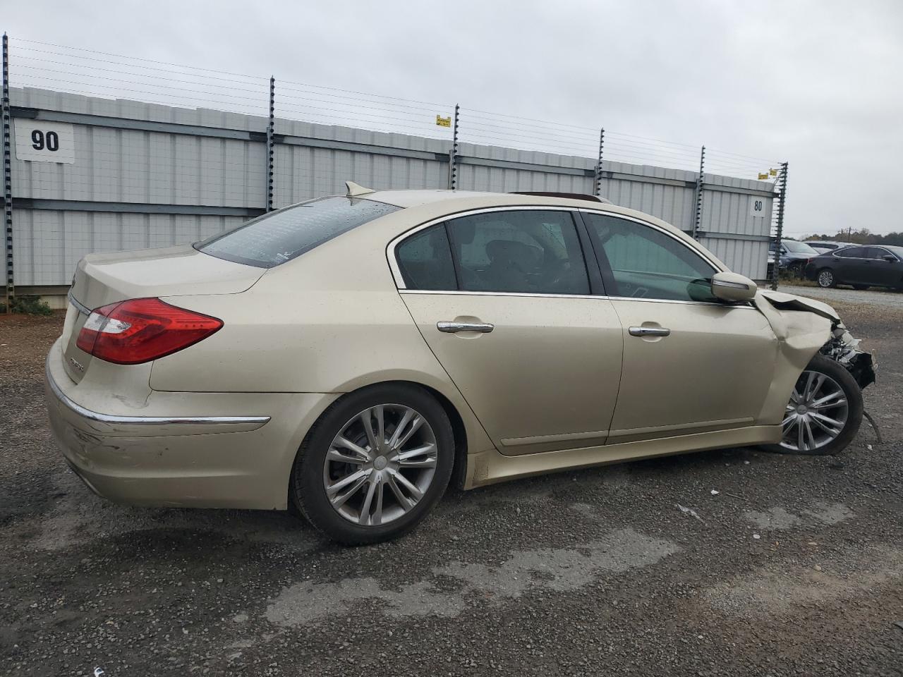 2012 Hyundai Genesis VIN KMHGC4DD2CU185400 Copart auction photo, front end / undercarriage damage thumbnail 3