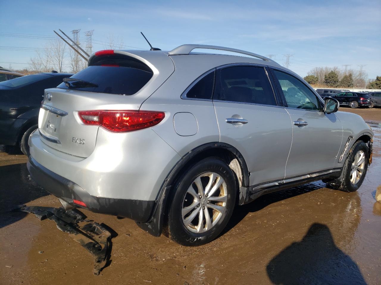 2010 Infiniti FX VIN JN8AS1MW0AM852107 Copart auction photo, burn - engine / front end damage thumbnail 3