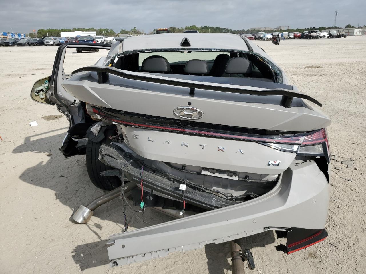 2022 Hyundai Elantra VIN KMHLW4AK7NU008272 Copart auction photo, rear end / side damage thumbnail 6