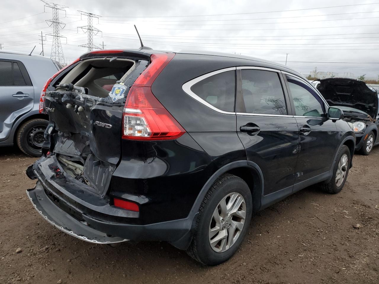 2015 Honda CR-V VIN 5J6RM4H76FL063724 Copart auction photo, rear end / undercarriage damage thumbnail 3