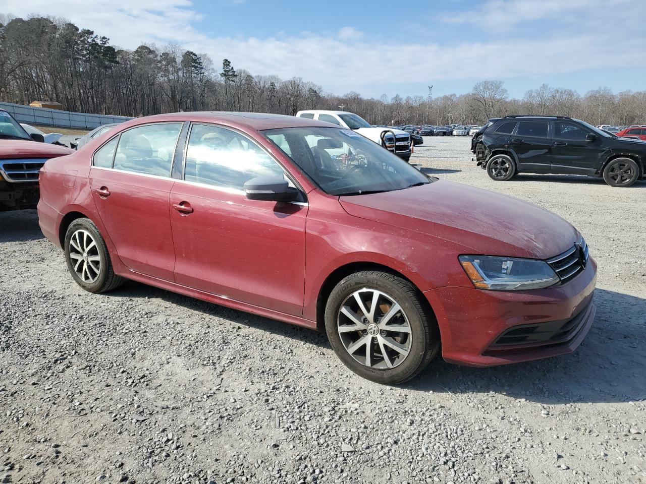 2017 Volkswagen Jetta VIN 3VWDB7AJ3HM219553 Copart auction photo, side / front end damage thumbnail 4