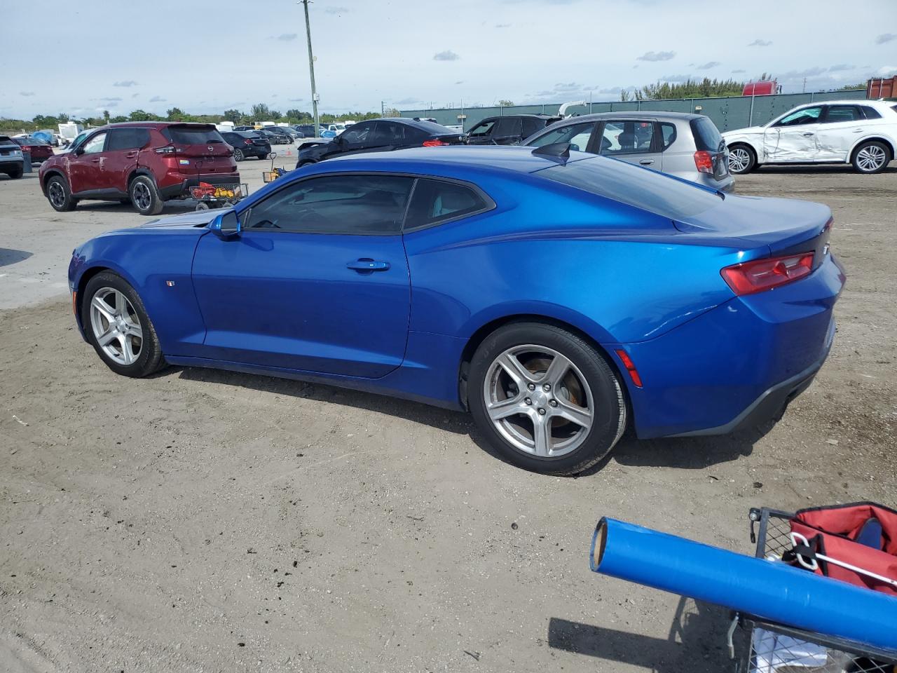 2018 Chevrolet Camaro VIN 1G1FB1RX8J0156503 Copart auction photo, side / rear end damage thumbnail 2