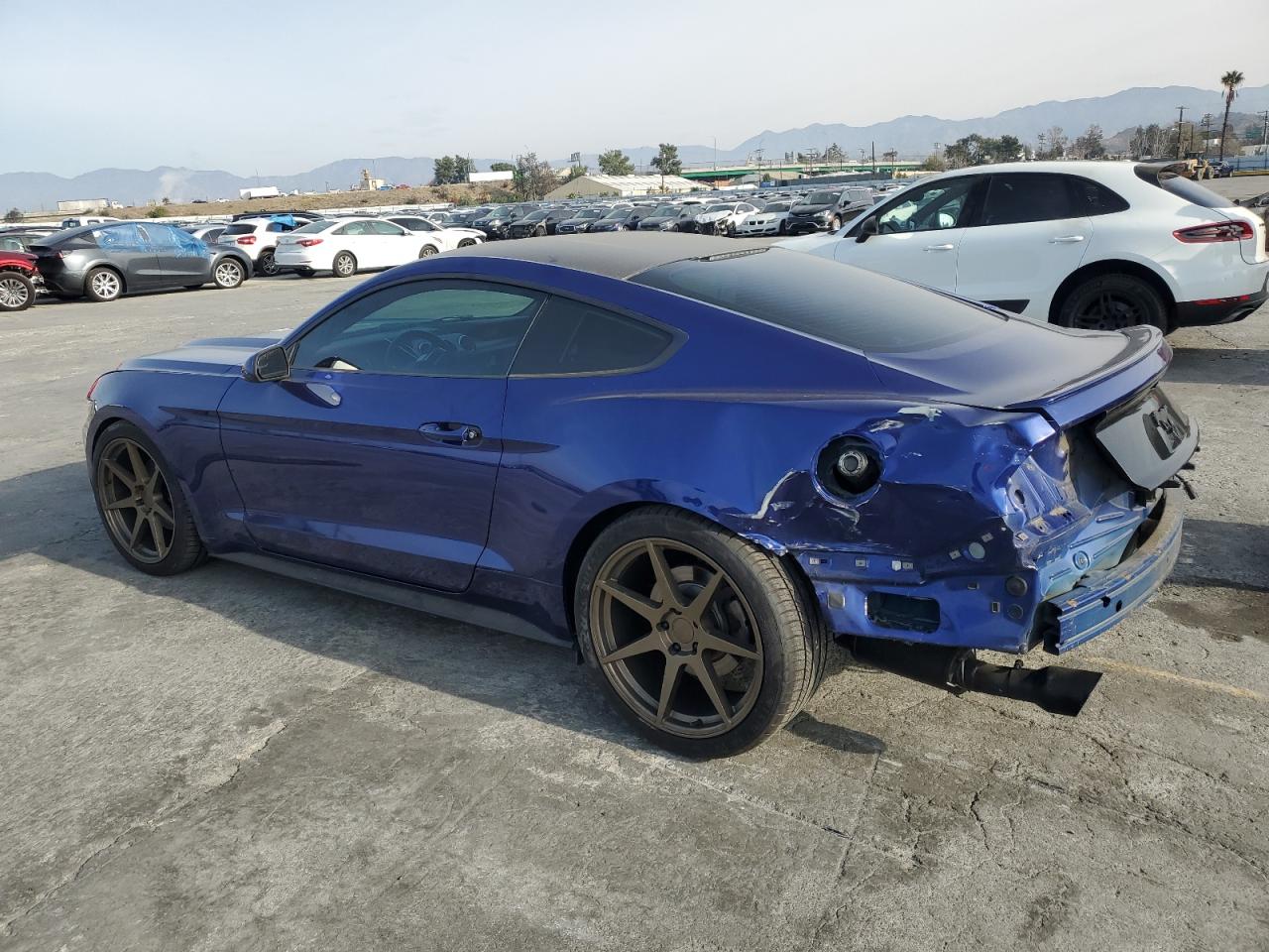 2015 Ford Mustang VIN 1FA6P8TH7F5418465 Copart auction photo, rear end damage thumbnail 2