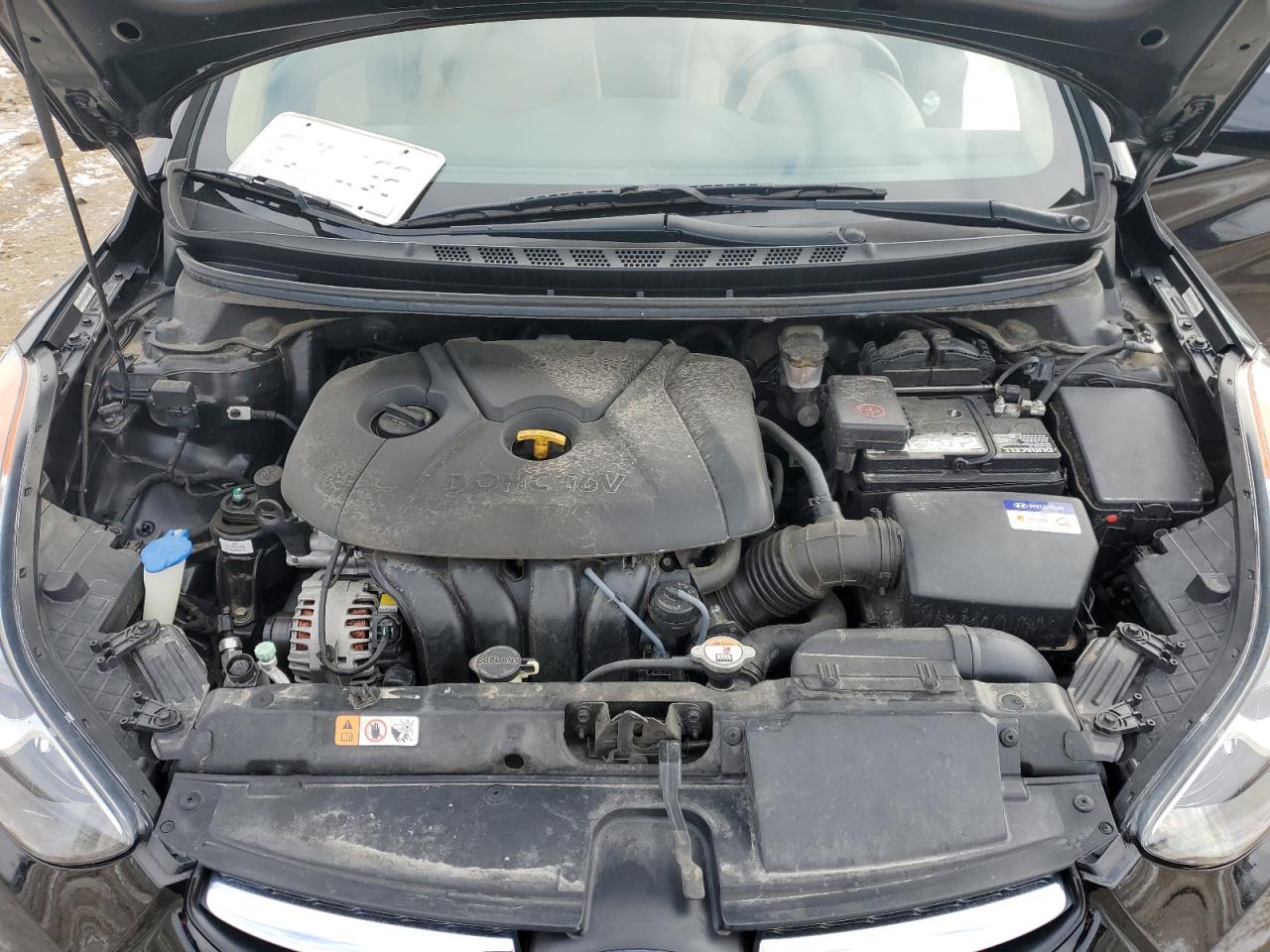 2012 Hyundai Elantra VIN KMHDH4AE6CU242439 Copart auction photo, side damage thumbnail 12