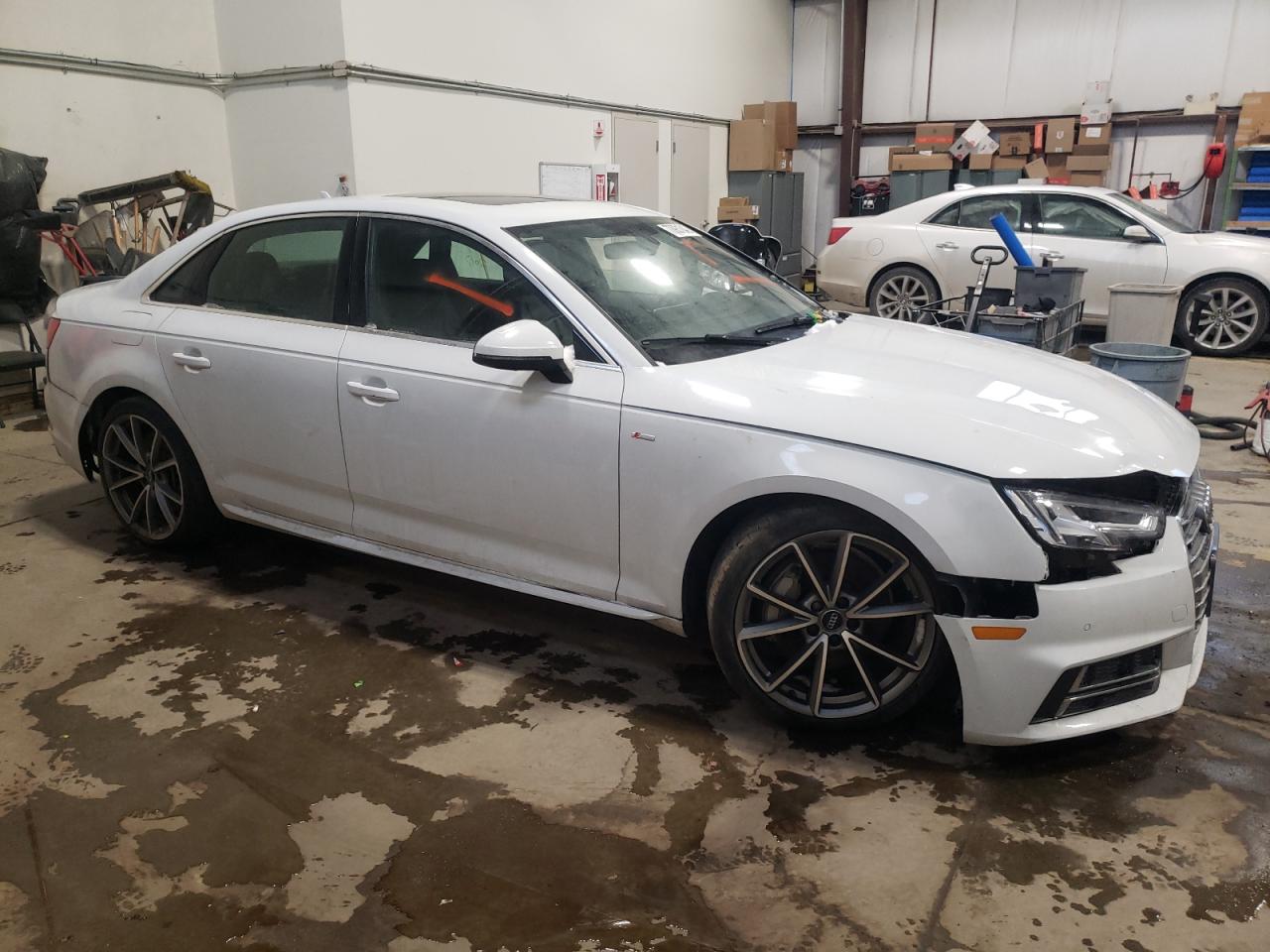 2017 Audi A4 VIN WAURNAF42HN064156 Copart auction photo, side / front end damage thumbnail 4