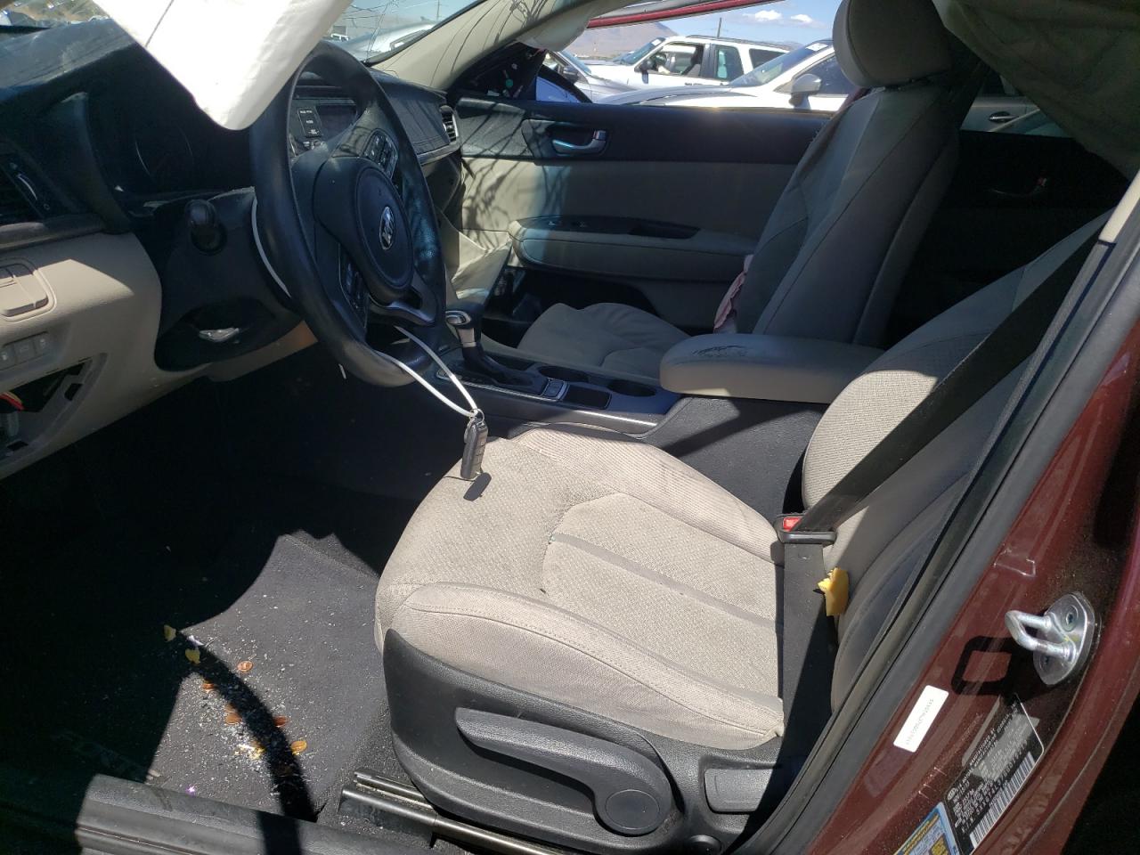 2016 KIA Optima VIN 5XXGT4L37GG019219 Copart auction photo, rollover damage thumbnail 7