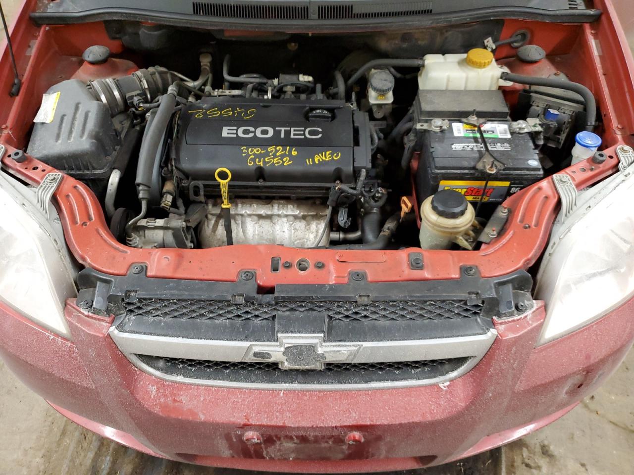 2011 Chevrolet Aveo VIN KL1TD5DE1BB118450 Copart auction photo, front end damage thumbnail 11