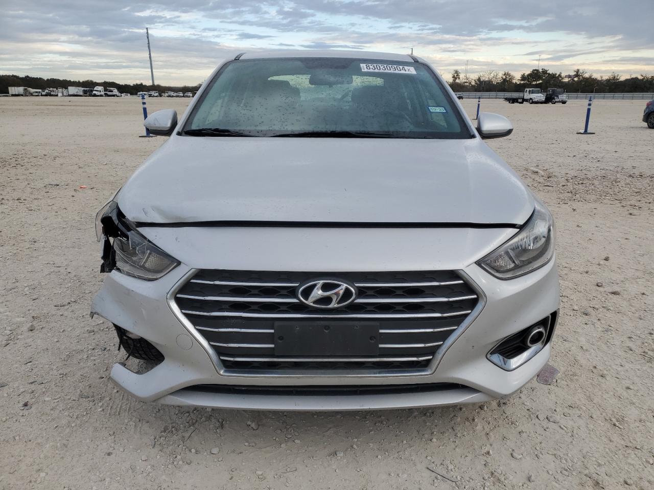 2021 Hyundai Accent VIN 3KPC24A67ME135247 Copart auction photo, front end / side damage thumbnail 5