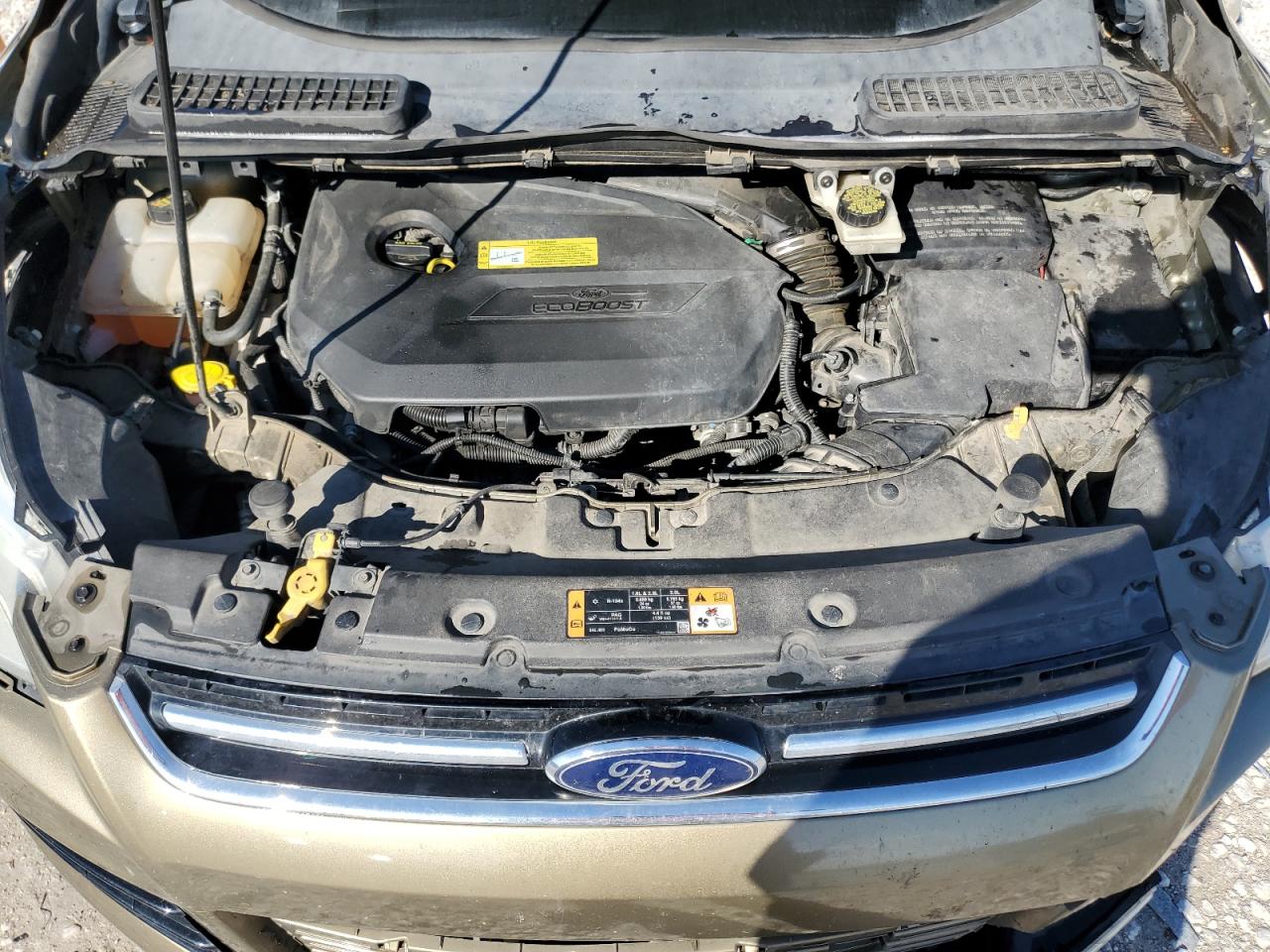 2014 Ford Escape VIN 1FMCU9JX2EUA93083 Copart auction photo, front end / side damage thumbnail 12